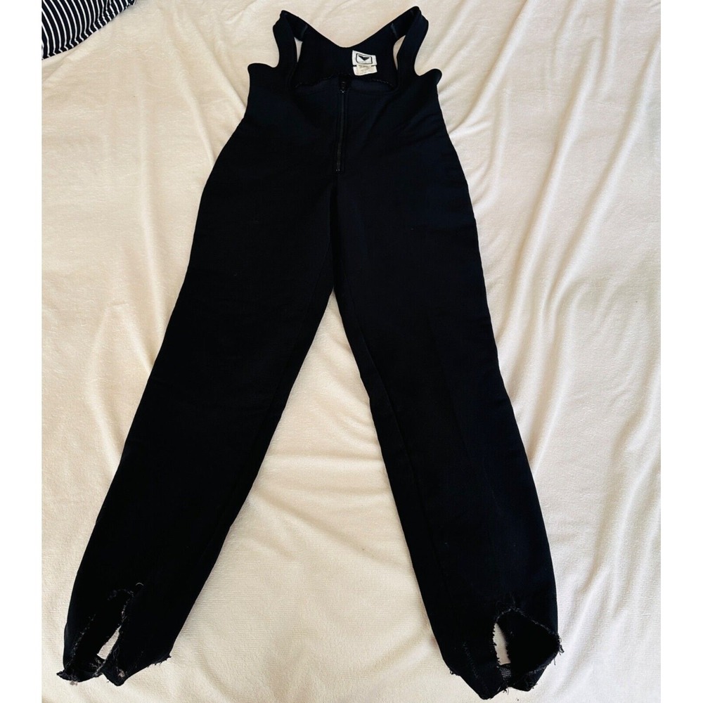Obermeyer Vintage 80s Womens12 Ski Bibs Stretch Stirrup Nylon/Wool/Spandex Retro